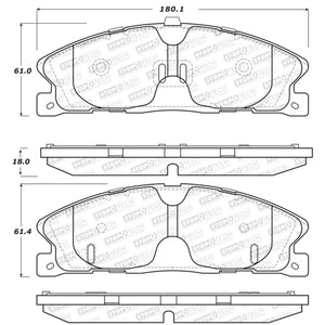 StopTech Sport Brake Pads w/Shims and Hardware - Rear