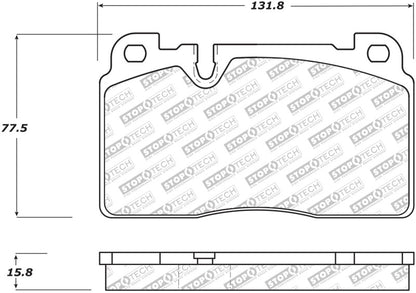 StopTech 07-15 Audi Q7 Street Select Brake Pads - Front