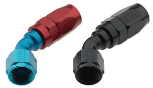 Fragola -4AN x 45 Degree Pro-Flow Hose End - Blue/Red