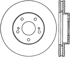 StopTech Power Slot 7/90-96 300ZX Slotted Front Right Cryo Rotor