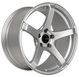 Enkei Kojin 18x8 32mm Offset 5x120 Bolt Pattern 72.6mm Bore Black Wheel Matte Silver