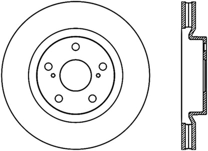 StopTech Power Slot 07-13 Lexus ES250/300/330/350 / 11-13 Scion tC Slotted Left Fr CRYO-STOP Rotor