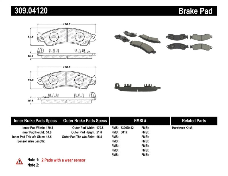 StopTech Performance Brake Pads