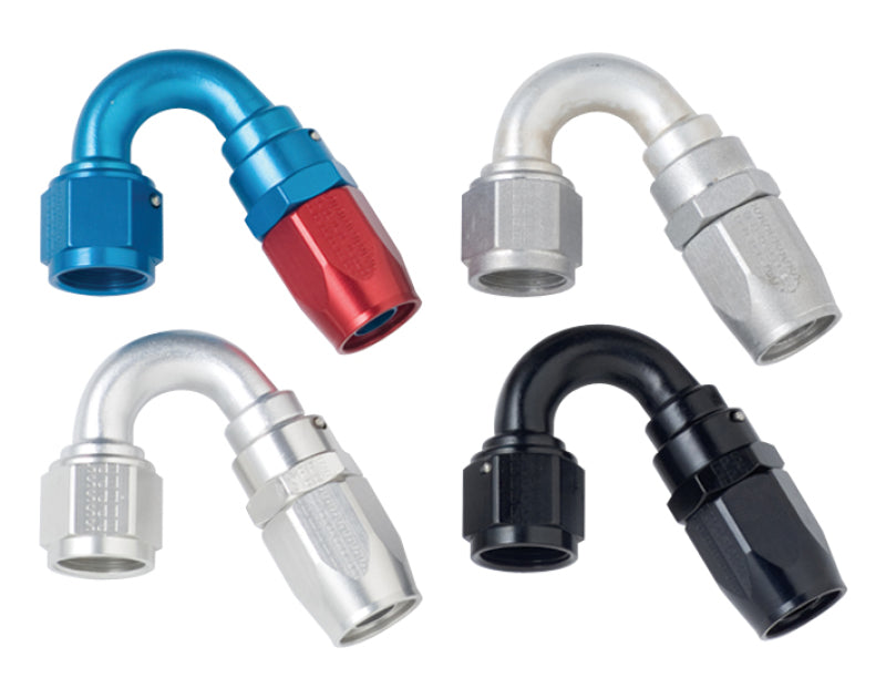 Fragola -6AN x 150 Degree Power Flow Hose End - Blue/Red