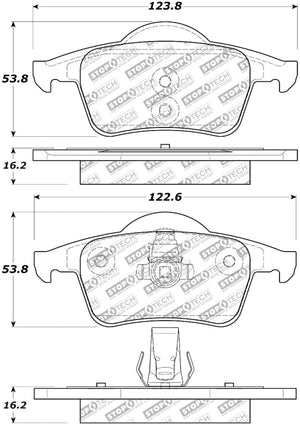 StopTech Street Select Brake Pads w/ Hardware Rear - 01-09 Volvo S60