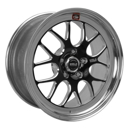 Weld S77 18x10.5 / 5x4.75 BP / 7.6in. BS Black Wheel (High Pad) - Non-Beadlock