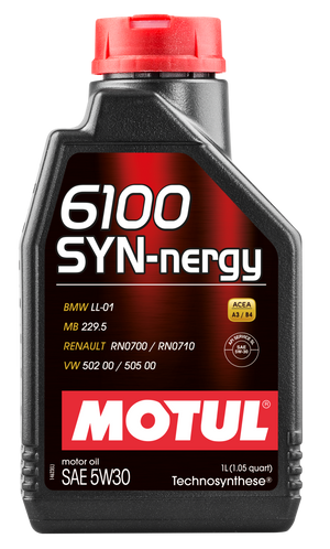 Motul 1L Technosynthese Engine Oil 6100 SYN-NERGY 5W30 - VW 502 00 505 00 - MB 229.5