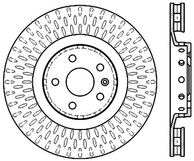 StopTech Drilled & Slotted Left Sport Brake Rotor for 2009 Cadillac CTS-V