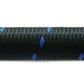 Vibrant -4 AN Two-Tone Black/Blue Nylon Braided Flex Hose (5 foot roll)