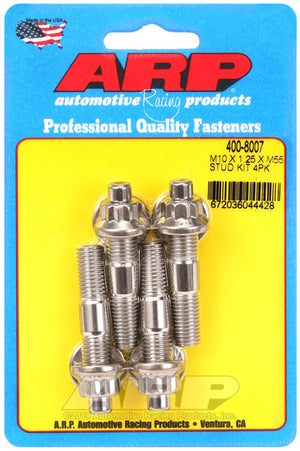 ARP M10 x 1.25 x 55mm Broached 4 Piece Stud Kit