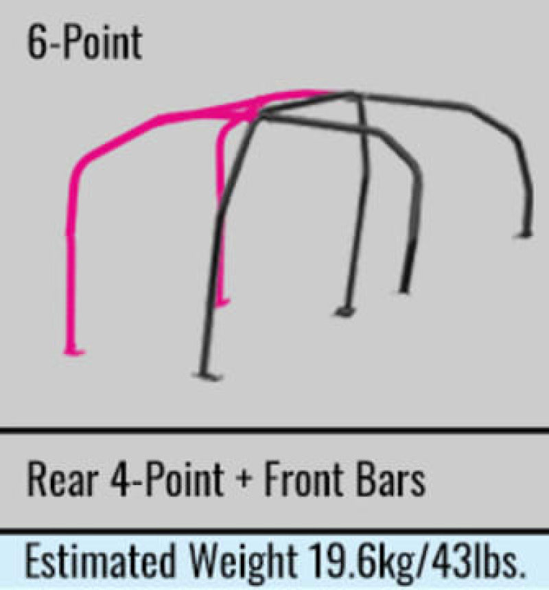 Cusco Chromoly Roll Cage 7 Point 2 Passenger Through Dash 2015 Subaru WRX / STI (S/O / No Cancel)