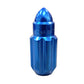 NRG 500 Series M12 X 1.5 Bullet Shape Steel Lug Nut Set - 21 Pc w/Lock Key - Blue