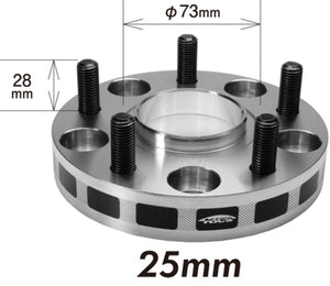 Project Kics 25mm Thick 12x1.50 60mm Hub 5-114.3 Wide Tread Spacers