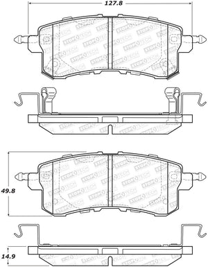 StopTech Sport Brake Pads w/Shims and Hardware - Rear