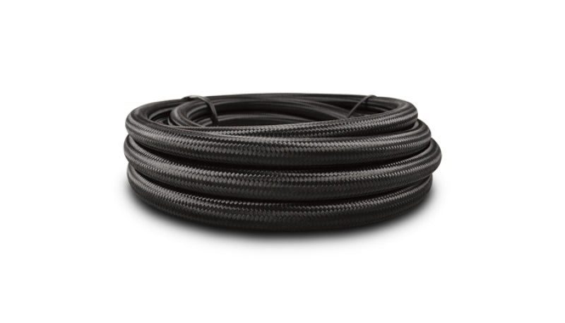 Vibrant -8 AN Black Nylon Braided Flex Hose (10 foot roll)