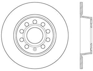 StopTech 06-10 Audi A3/08-10 TT / 06-09 VW GTI Mk V Cryo-Stop Right Rear Slotted Rotor