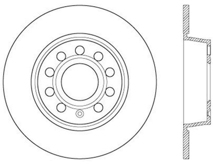 StopTech 06-10 Audi A3/08-10 TT / 06-09 VW GTI Mk V Cryo-Stop Right Rear Slotted Rotor