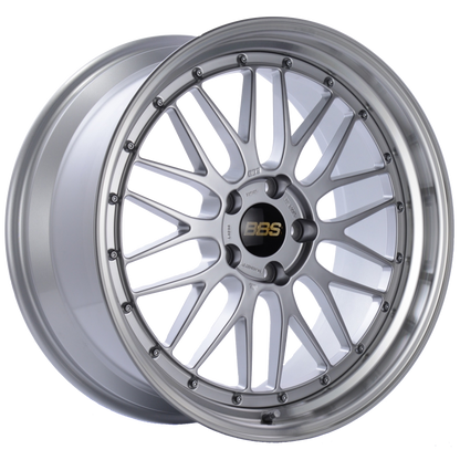 BBS LM 20x9.5 5x120 ET37 Diamond Silver Center Diamond Cut Lip Wheel -82mm PFS/Clip Required