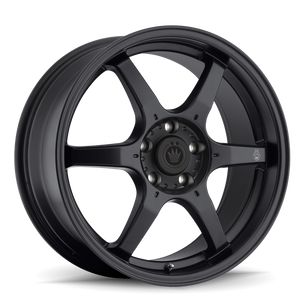 Konig Backbone 17x7.5 5x114.3 ET45 Matte Black Milling Logo on Spoke