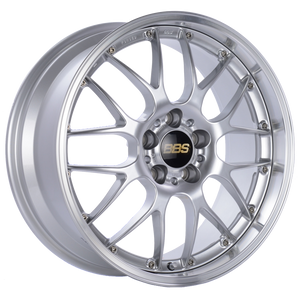 BBS RS-GT 18x8.5 5x112 ET32 PFS Diamond Silver Center Diamond-Cut Rim Wheel - PFS/Clip Req