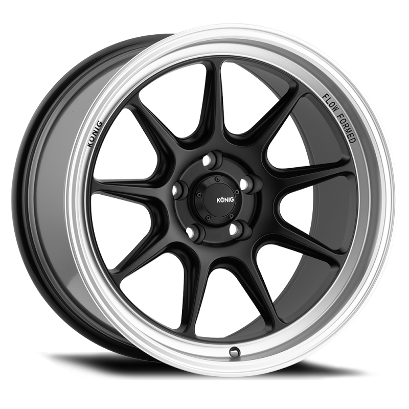 Konig Countergram 18x10.5B 5x120 ET25 Matte Black / Matte Machined Lip