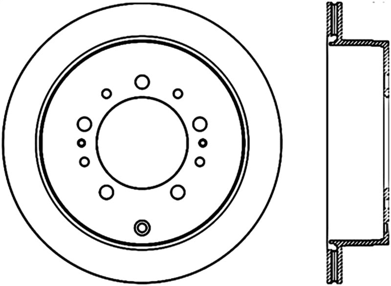 StopTech 08-11 Lexus LX570 Slotted & Drilled Rear Left Rotor