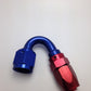 Fragola -10AN x 150 Degree Pro-Flow Hose End - Blue/Red