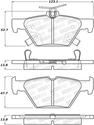 StopTech 16-21 WRX Street Brake Pads - Rear