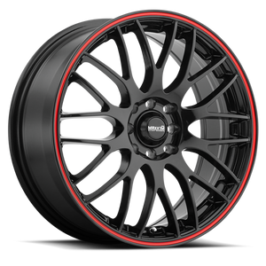 Maxxim Maze 15x6.5 8x100/114.3 ET38 Black/Red Stripe