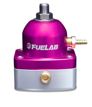 Fuelab 525 Carb Adjustable FPR In-Line Large Seat 1-3 PSI (1) -6AN In (1) -6AN Return - Purple