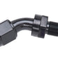 Russell Performance -8 AN 45 Degree Hose End Without Socket - Polished and Black