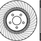 StopTech 94-04 Ford Mustang SVT Cobra Slotted & Drilled Sport Front Right Brake Rotor