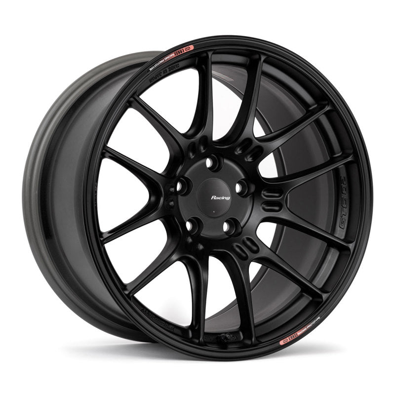 Enkei GTC02 18x8 5x114.3 45mm Offset 75mm Bore Matte Black Wheel