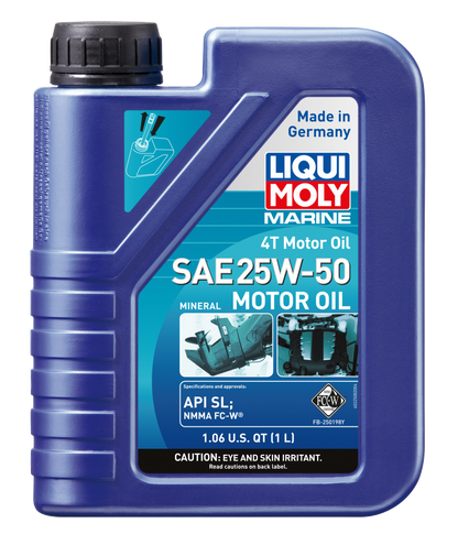 LIQUI MOLY 1L Marine 4T Motor Oil SAE 25W50