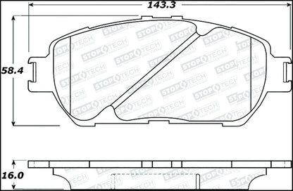 StopTech Street Select Brake Pads - Front