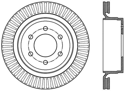 StopTech 12-14 Ford F-150 w/ 6 Lug Rear Left Slotted Sport Cryo Brake Rotor