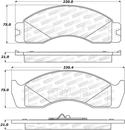 StopTech Sport Brake Pads w/Shims - Front