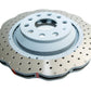 DBA 14-21 Volkswagen GTI (w/Perf Pkg 310mm Rear Disc) Rear 4000 Series Drilled Wavy Rotor w/Slv Hat