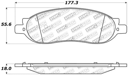 StopTech Sport Brake Pads w/Shims and Hardware - Rear