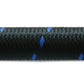 Vibrant -12 AN Two-Tone Black/Blue Nylon Braided Flex Hose (20 foot roll)