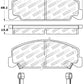 StopTech Performance 93-00 Honda Civic DX w/ Rr Drum Brakes Front Brake Pads