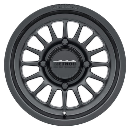 Method MR411 Bead Grip 15x7 / 4+3/13mm Offset / 4x136 / 106.25mm CB Matte Black Wheel