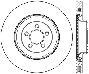 StopTech 2015 Ford Mustang GT w/ Brembo Brakes Left Front Slotted Brake Rotor