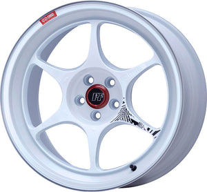 Enkei PF06 18x8.5in 5x114.3 BP 35mm Offset 75mm Bore White Machined Wheel