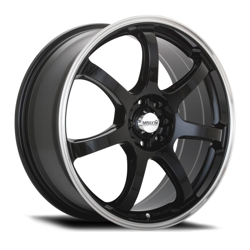 Maxxim Knight 17x7 8x100/114.3 ET40 Gloss Black Lip Polish