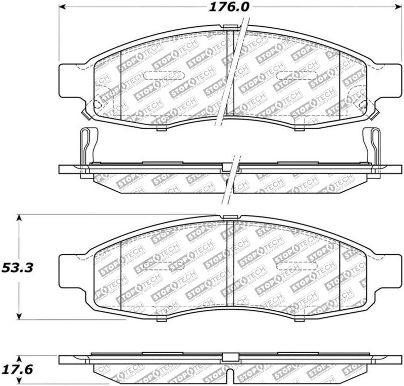 StopTech Street Select Brake Pads - Rear