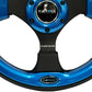 NRG Reinforced Steering Wheel (320mm) Blk w/Blue Trim