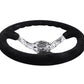 NRG Reinforced Steering Wheel (350mm / 3in. Deep) Blk Suede w/Hydrodipped Digi-Camo Spokes