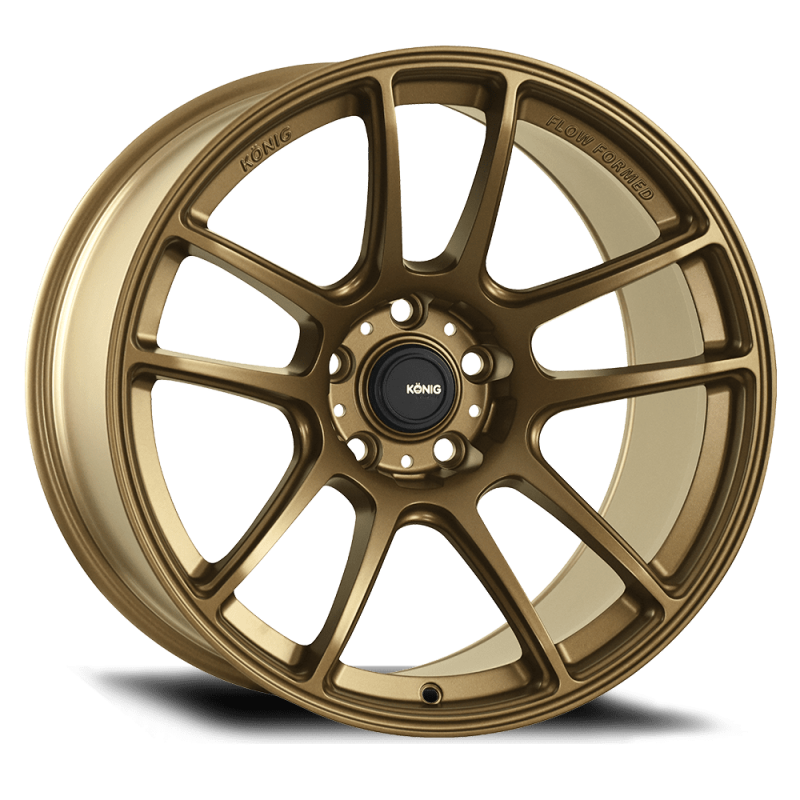 Konig Heliogram 18X9.5 5X120 ET38 Matte Bronze Knurled Bead Flow Formed