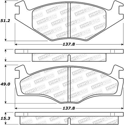 StopTech 85-93 Volkswagen Cabriolet Street Performance Front Brake Pads